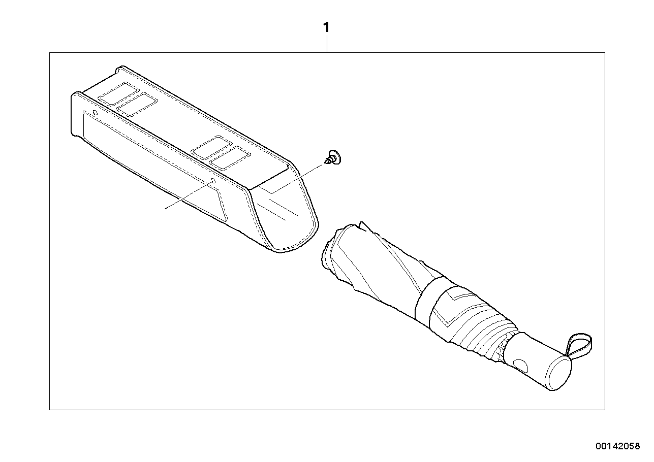 Paraply med hållare