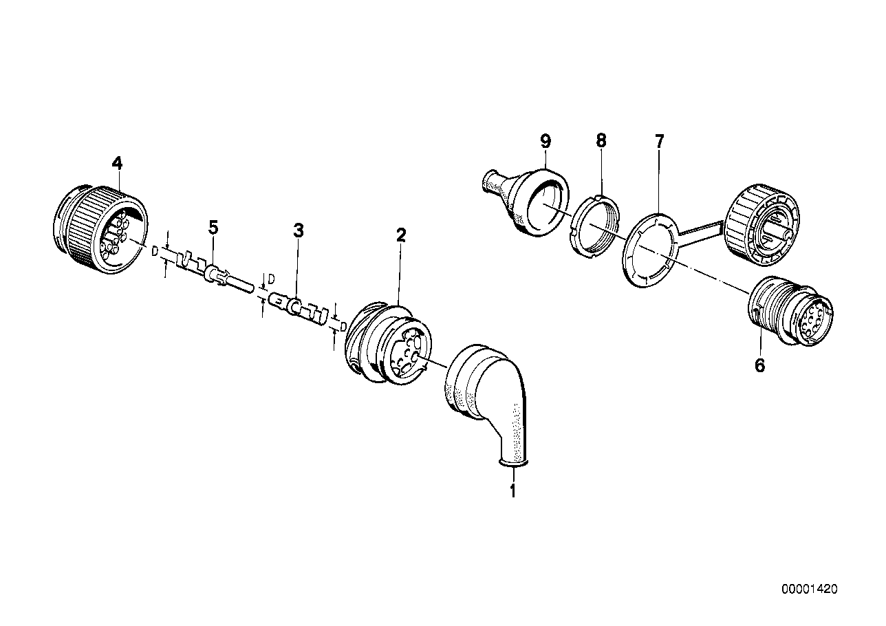 Conector de ficha de cabos