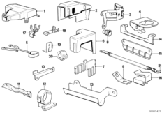 Cable harness fixings