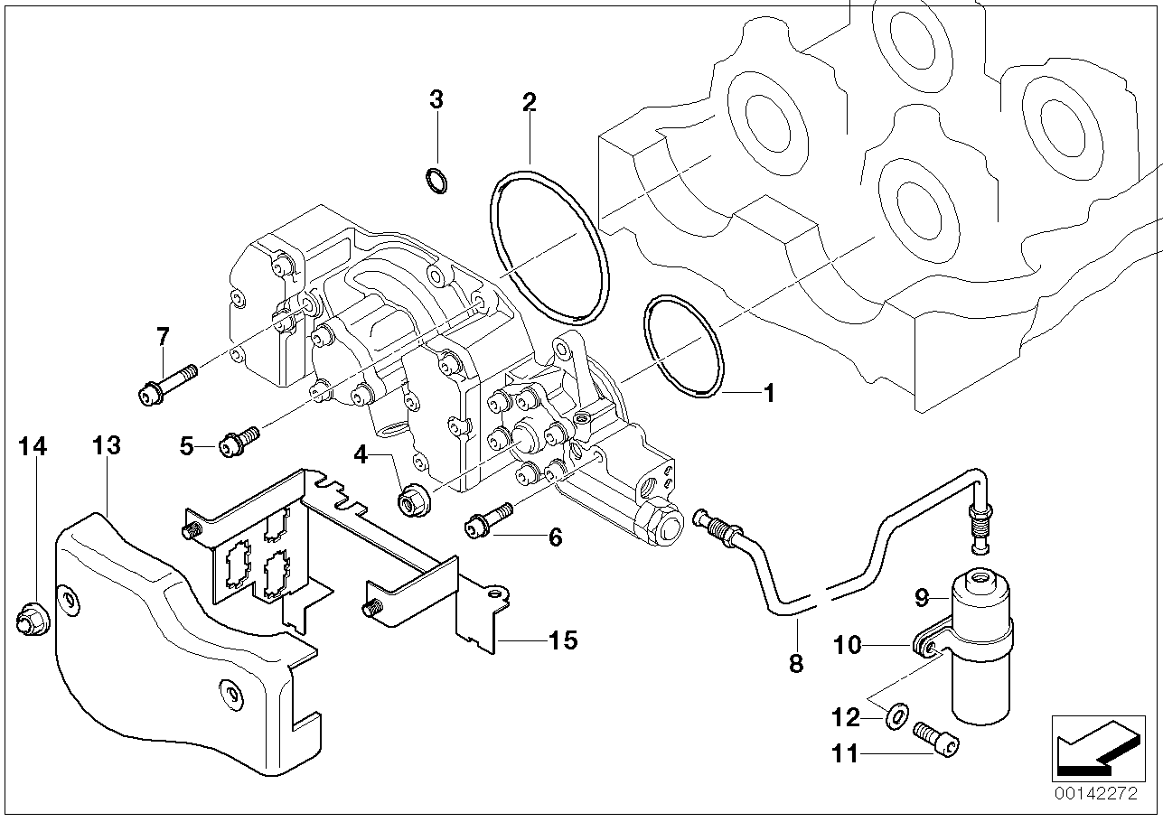 气缸盖 VANOS/安装件