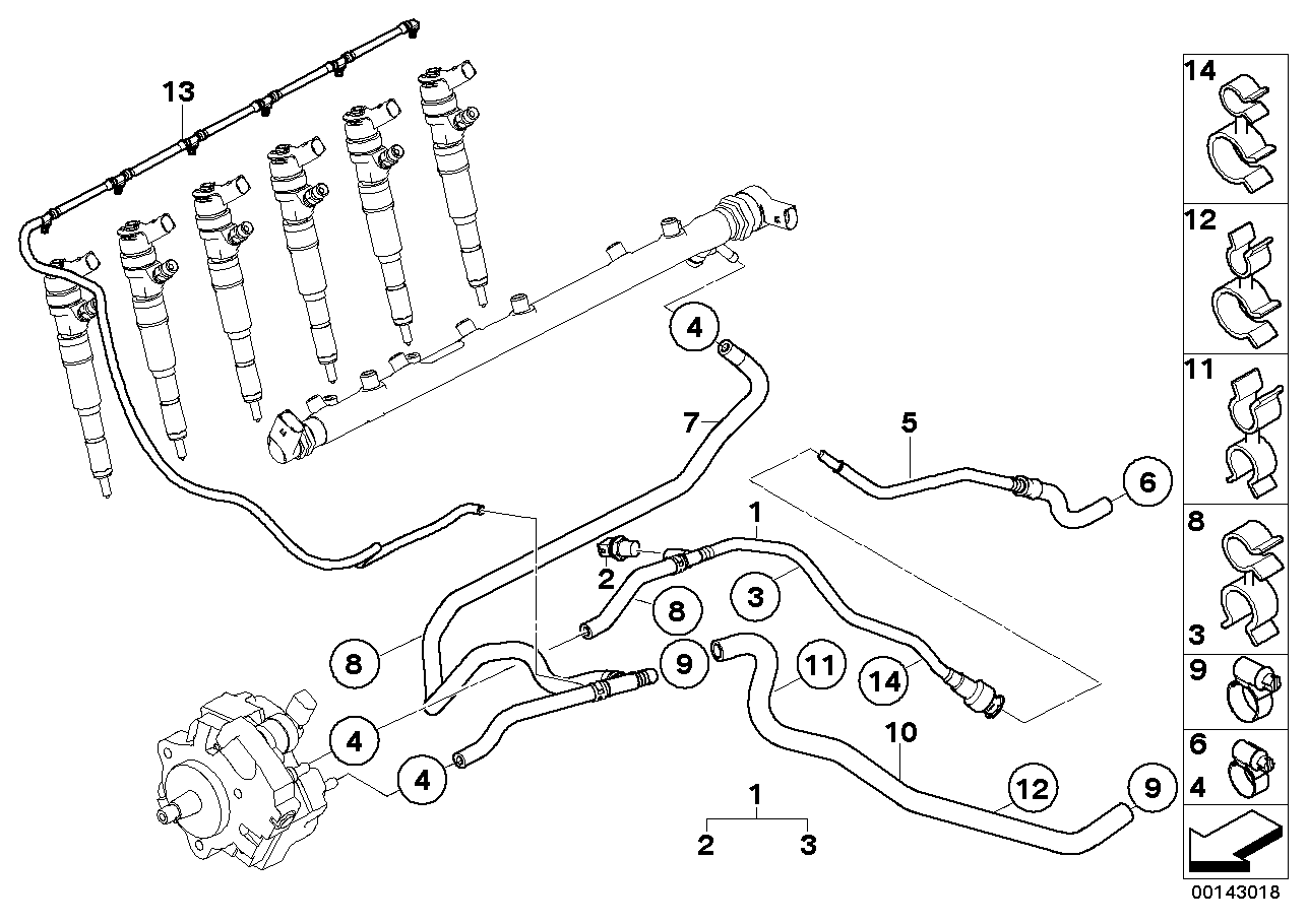 Condotti d.carburante e pezzi di fissagg