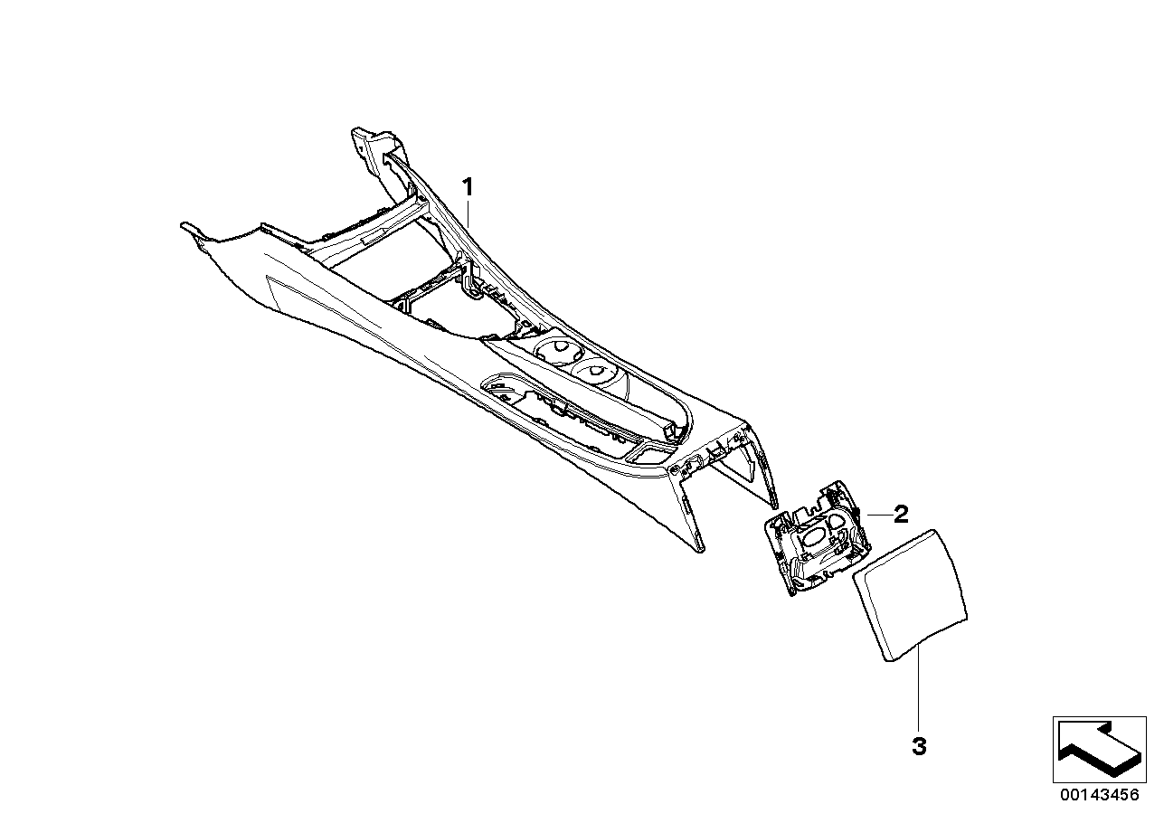 Post-équipt porte-gobelets console ctr.