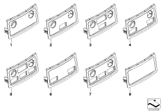 Mounting parts, centre console, rear