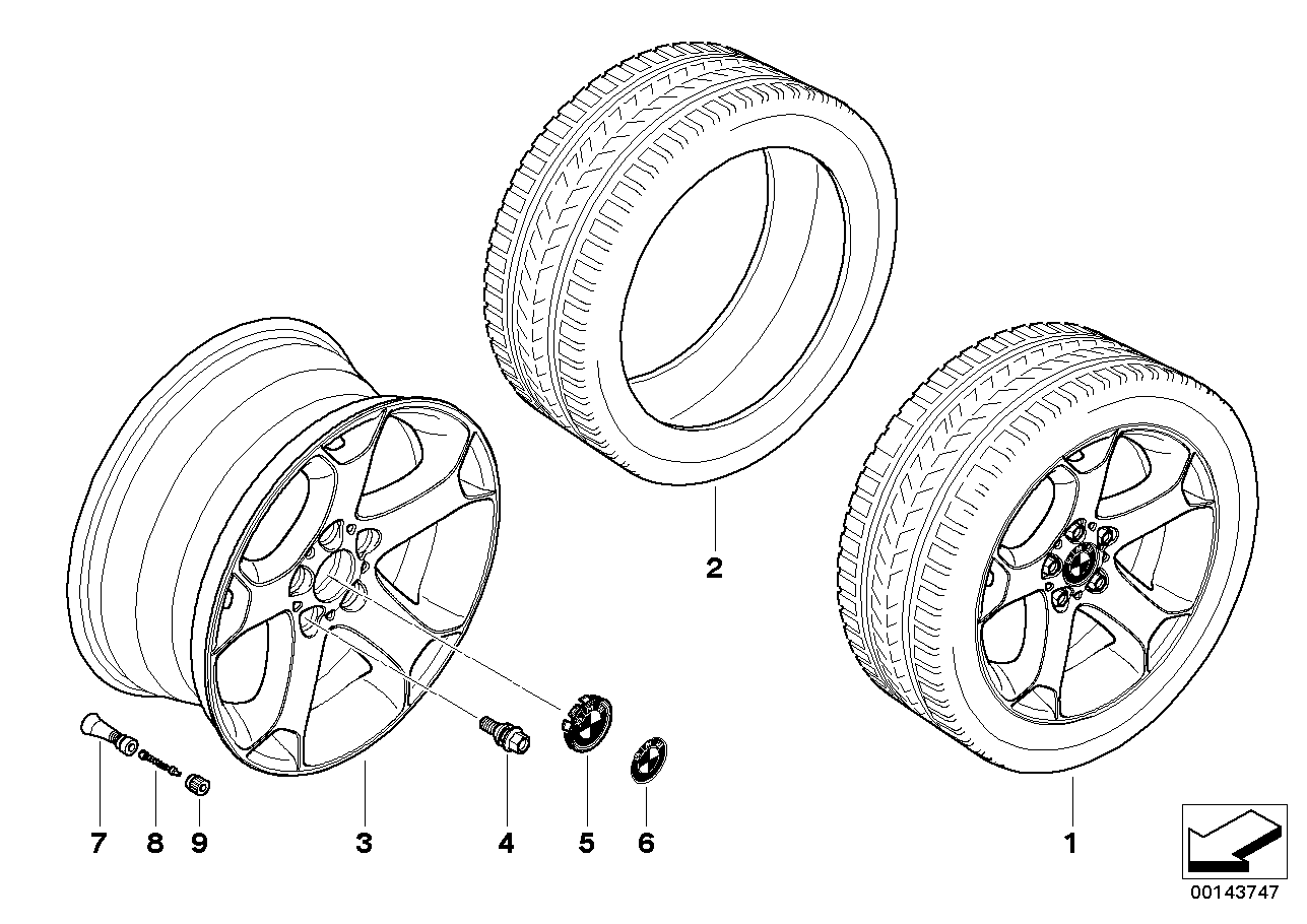 Jante à rayons en Y (Styl. 131)