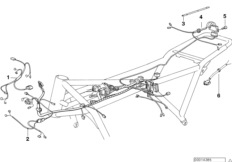 Cable harness cover front/rear