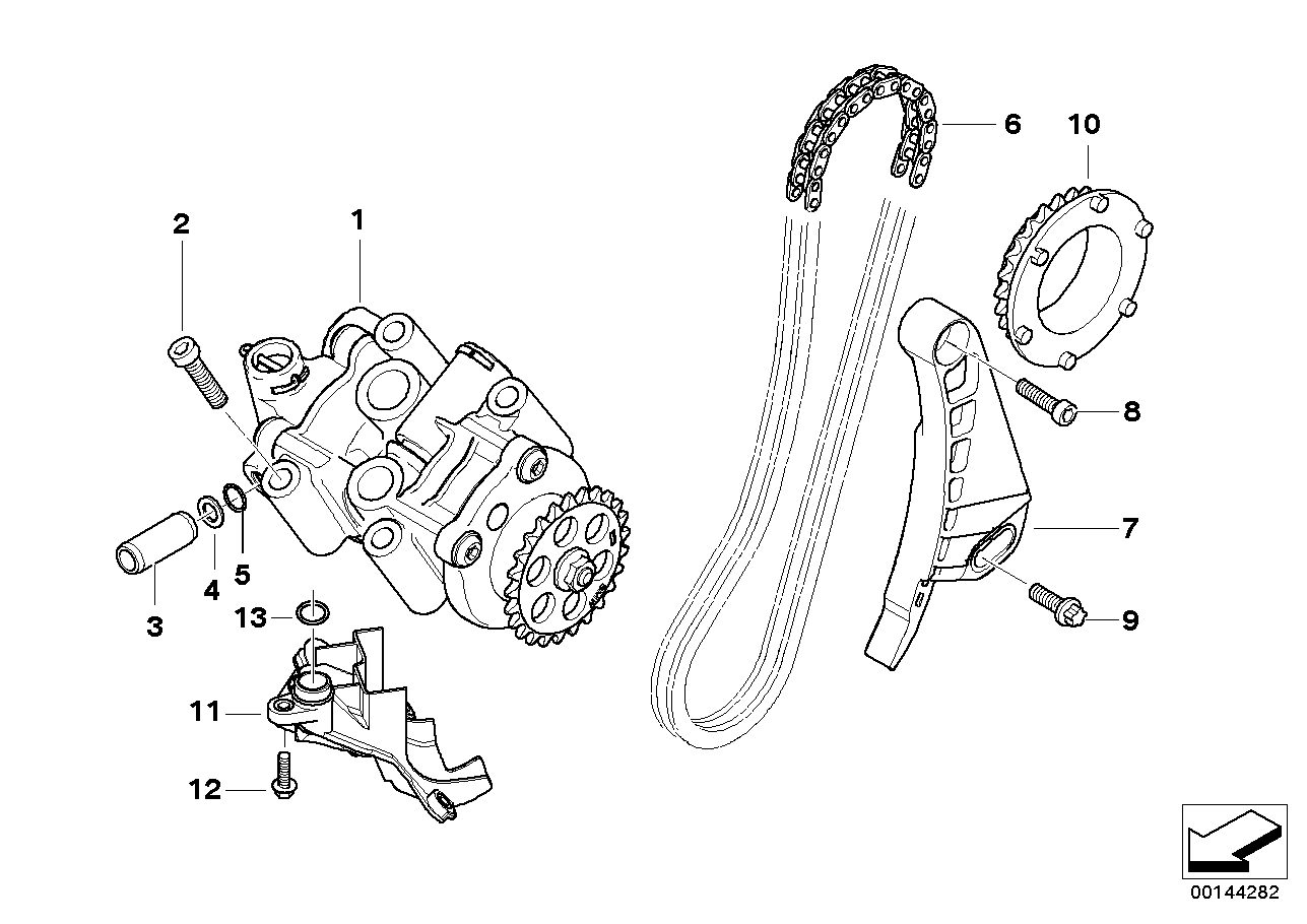 Ölpumpe-Einzelteile