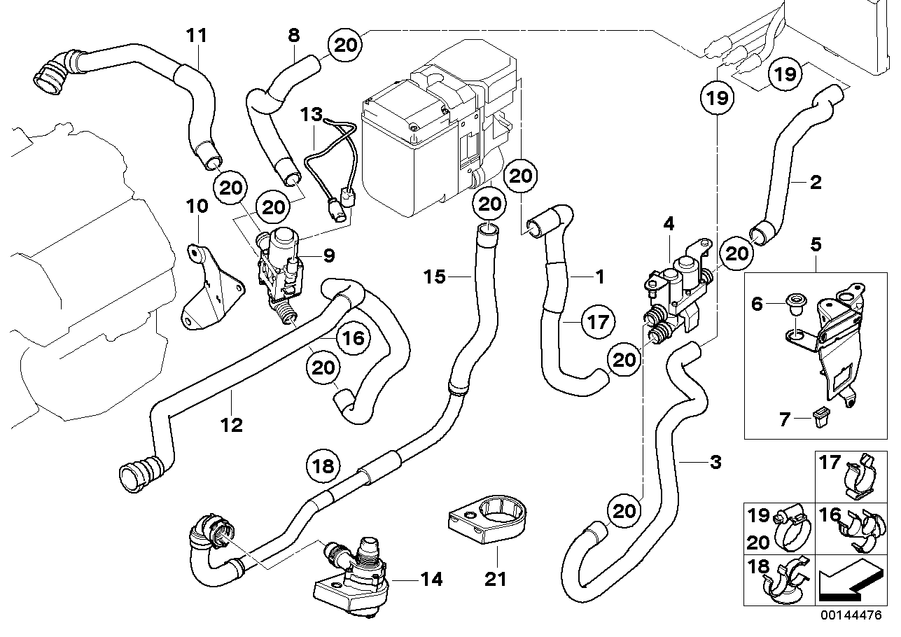 Soupapes d'eau chauffage auxi. IHKA