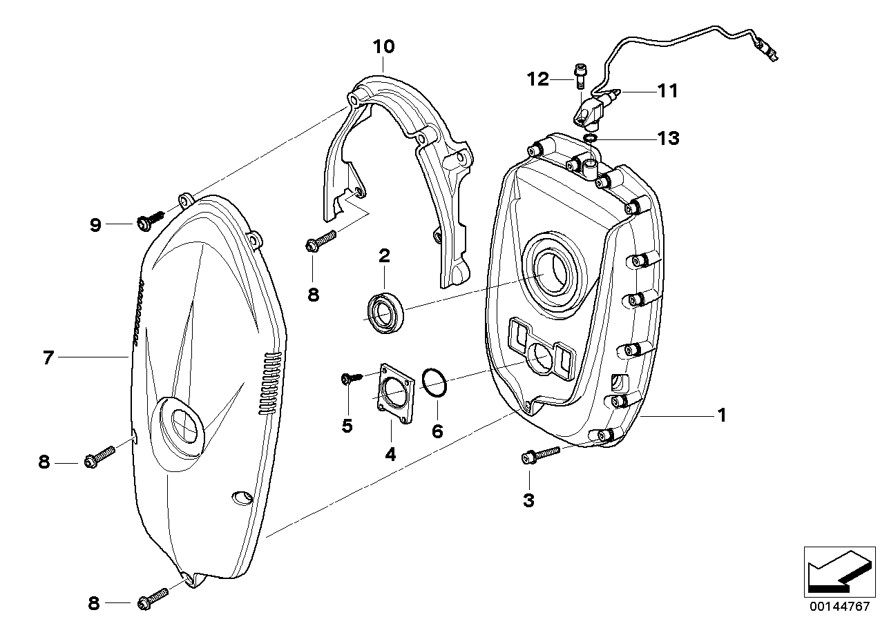 Tapa delantero/Tapa cadena de distribuc.