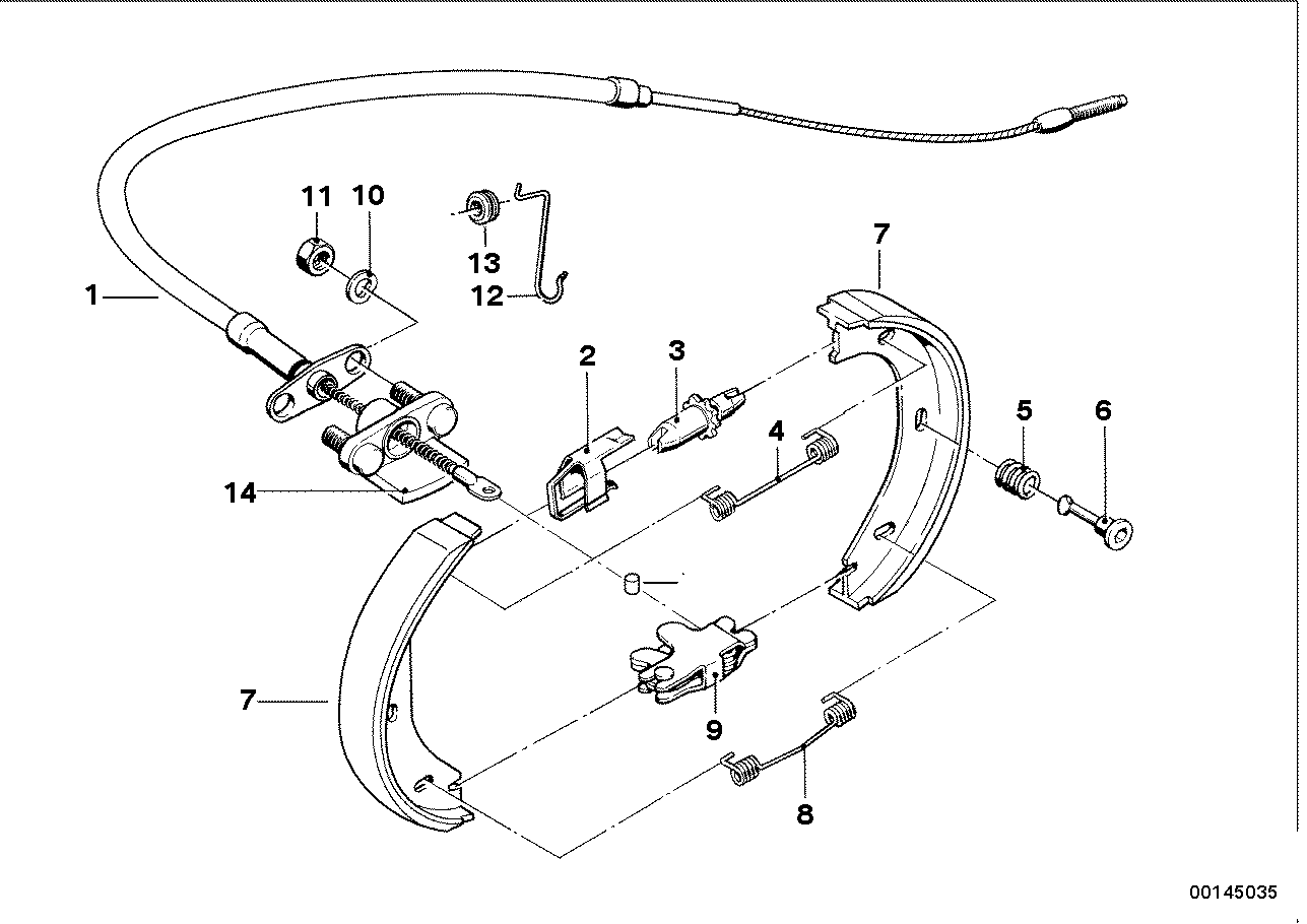 Parking brake/brake shoes