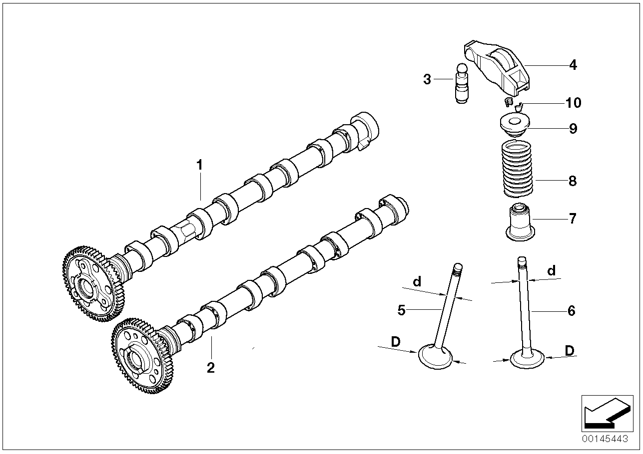 バルブ制御 カムシャフト/バルブ