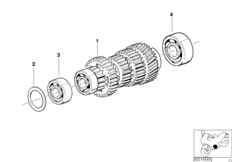 5-speed gearbox intermediate shaft