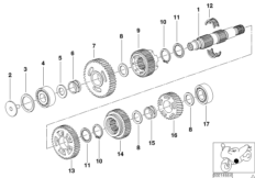 5-speed gearbox output shaft M 97