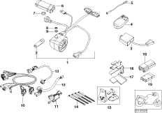 Theft alarm, mounting parts