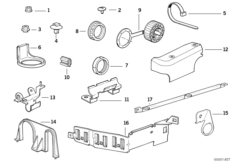 Cable harness fixings