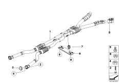 Catalytic converter/front silencer