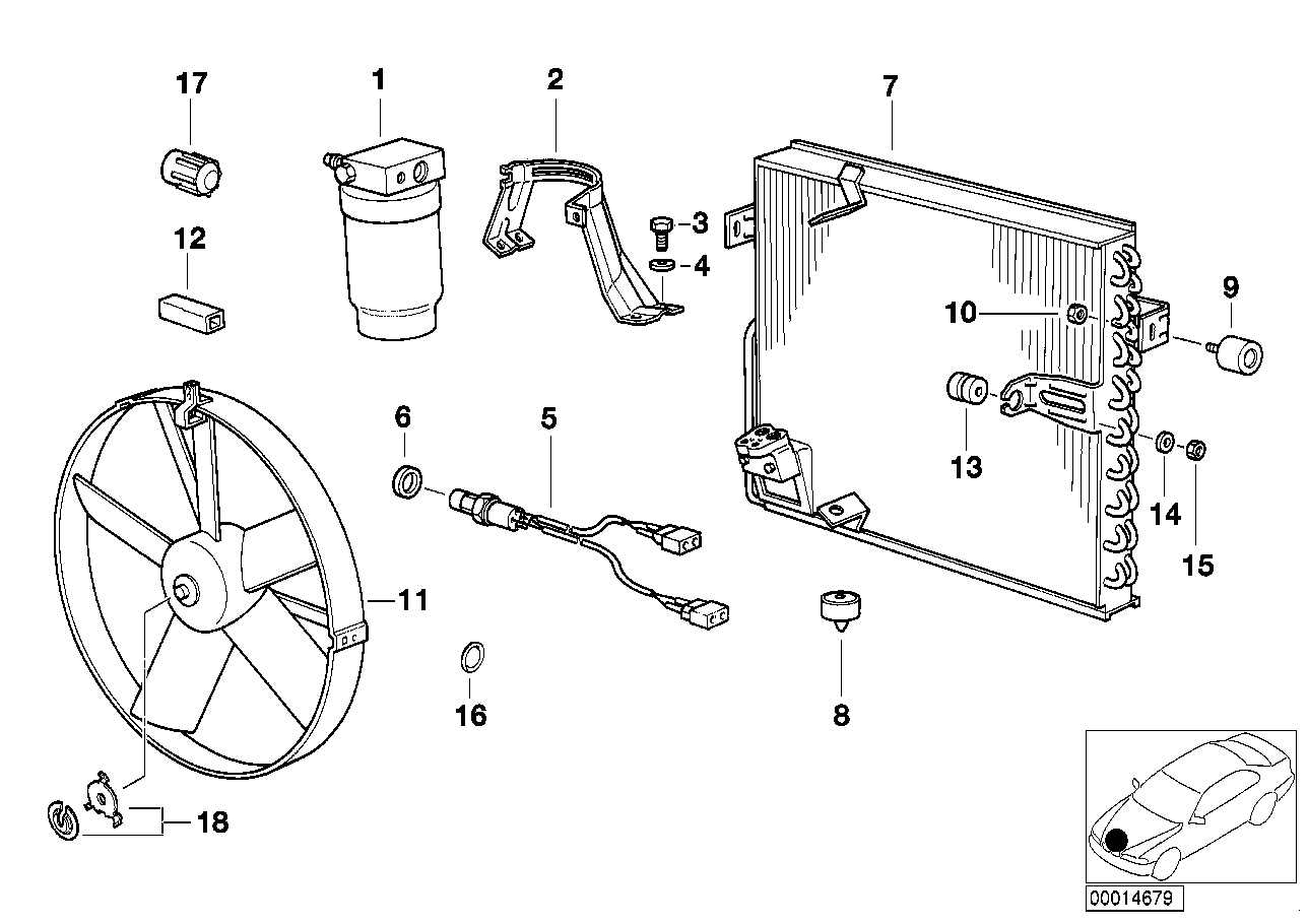 Kondensator/ventilator/droogfles