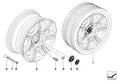 BMW alloy wheel, M double spoke 194