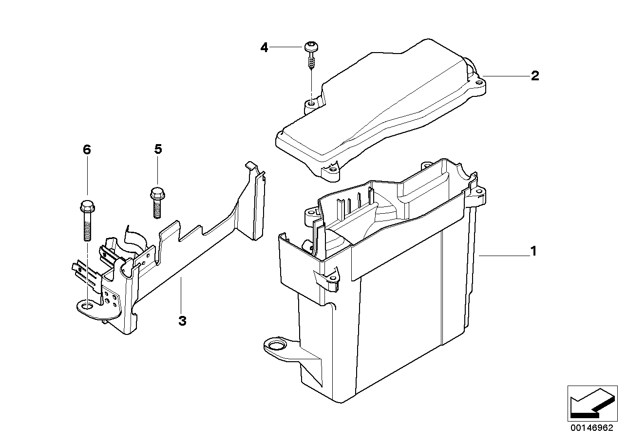 Caja de mecanismo de mando