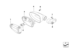 Turn indicator, rear