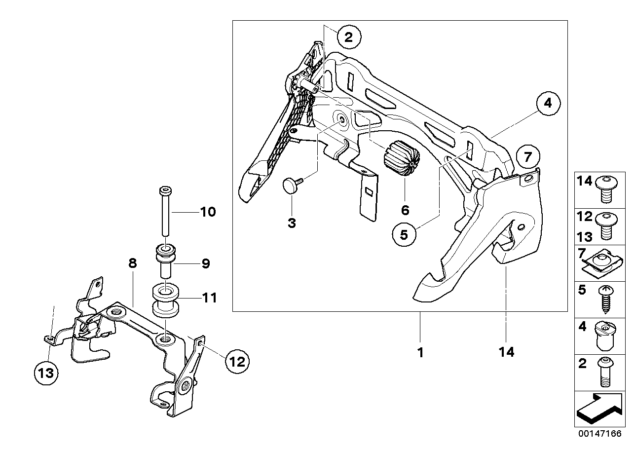 Benzinetank bevestiging