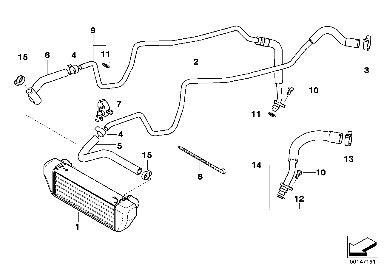 Oil cooler/Oil cooling pipe