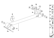 Tension struts with mounting