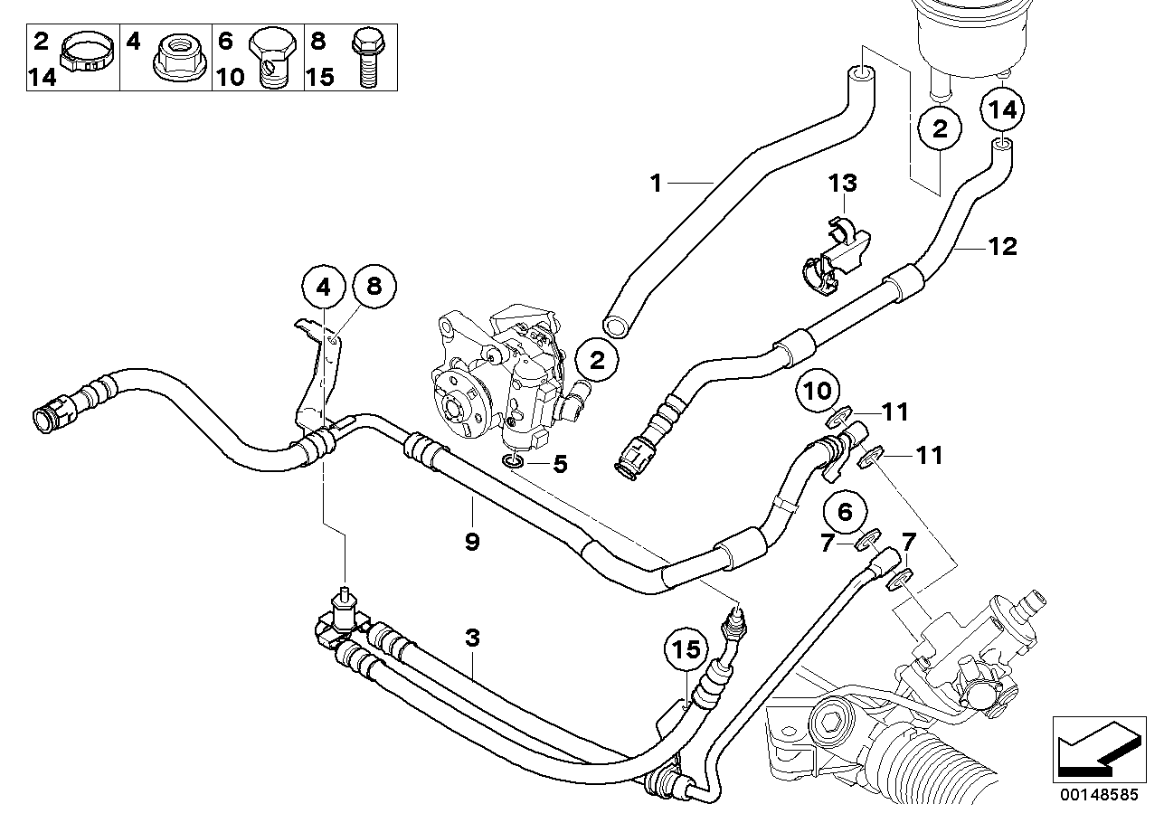 Servostyrning-oljelednings