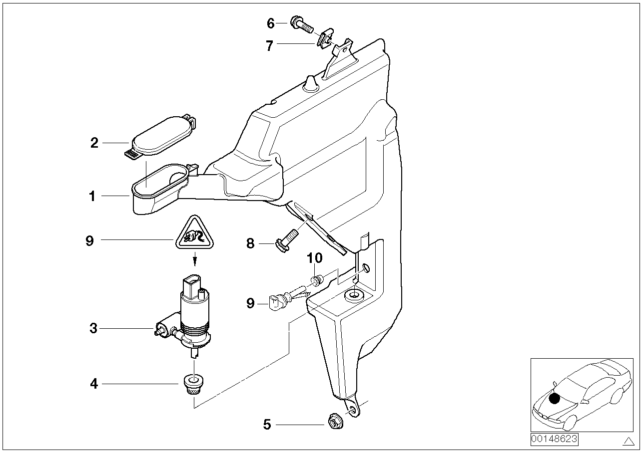 Windshield cleaning container