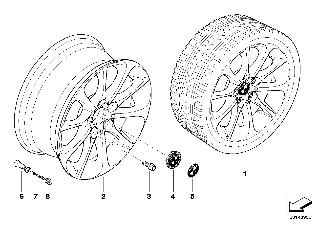 BMW LA wheel, star spoke 200