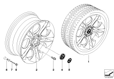 BMW 轻质合金轮辋 椭圆样式 202