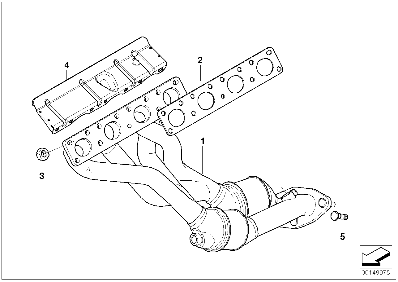 Collettore scarico con catalizzatore