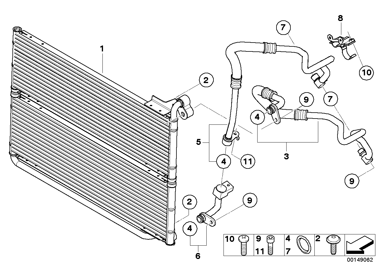 Motoroljekylare/oljekylarledning