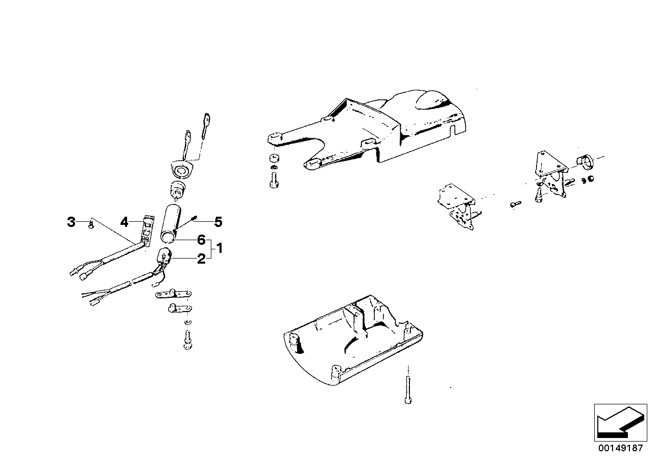 Tranca direcção/interr.arranque+ignição