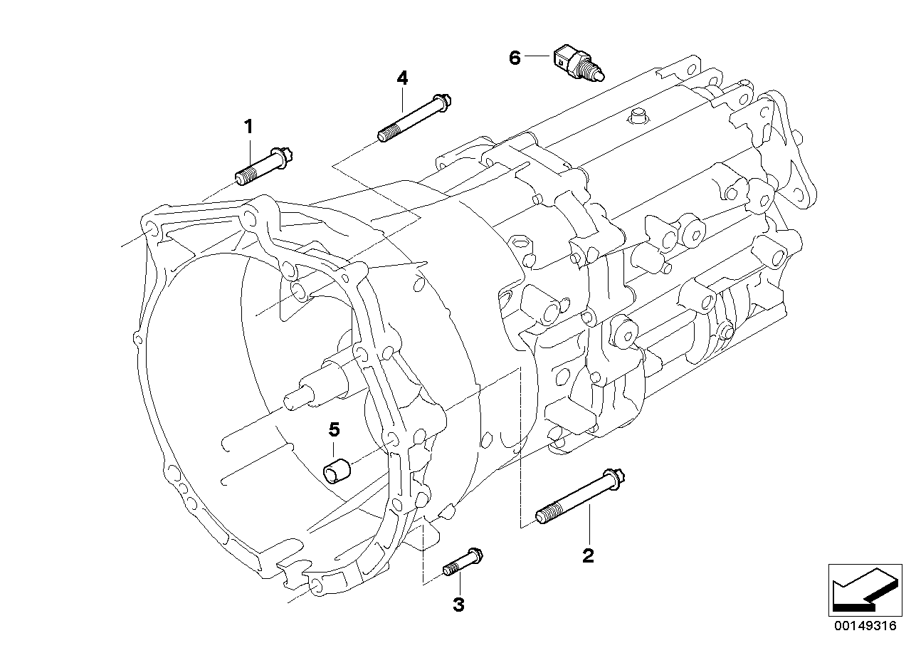 Transmission mounting parts