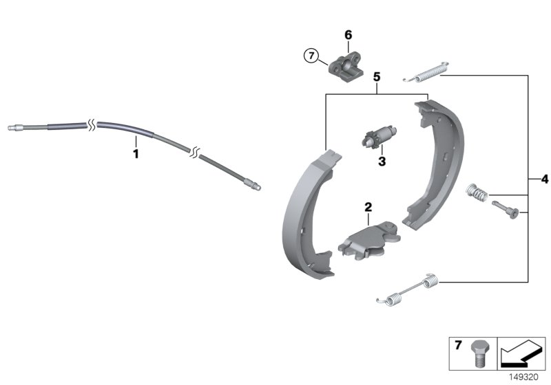 Parking brake/brake shoes