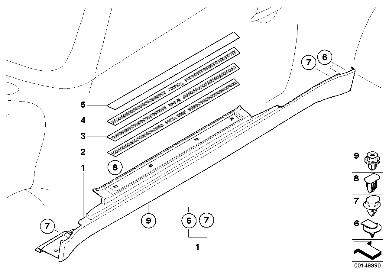 Moldura umbral / paramento de entrada