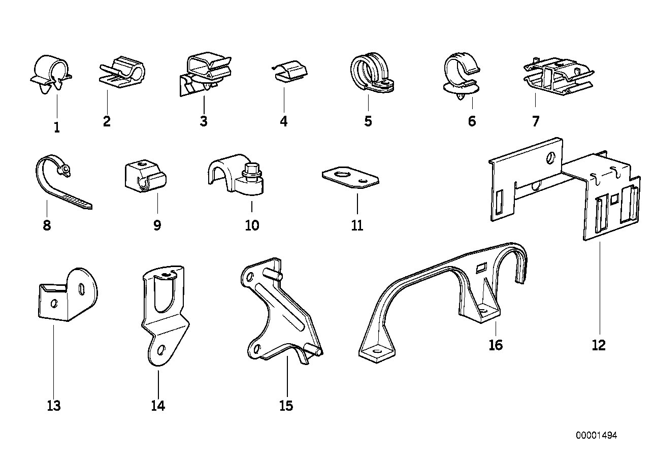 Kabelbaum Befestigungsteile