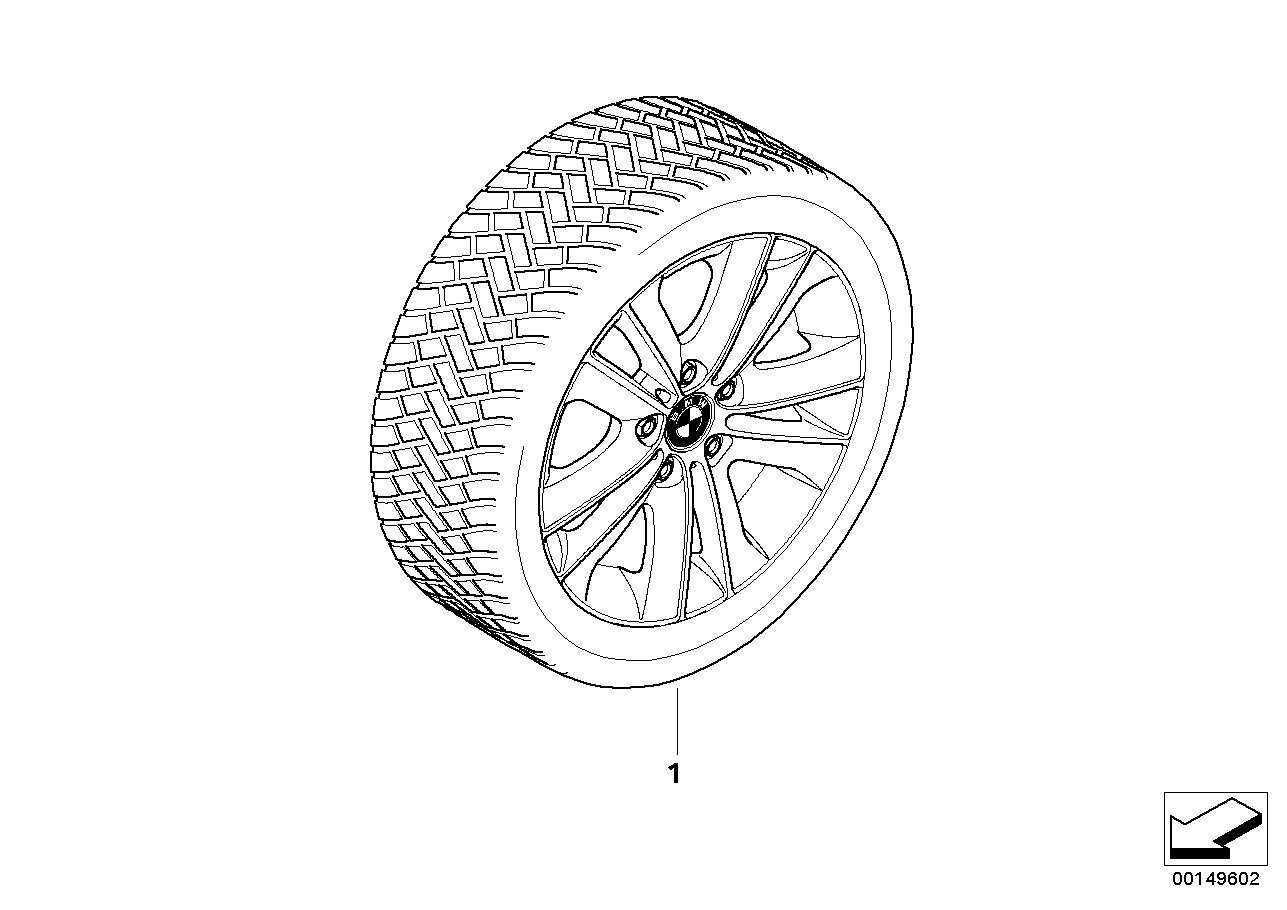 V-spoke 141 winter wheel and tyre