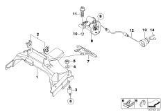 Mounting parts for seat bench