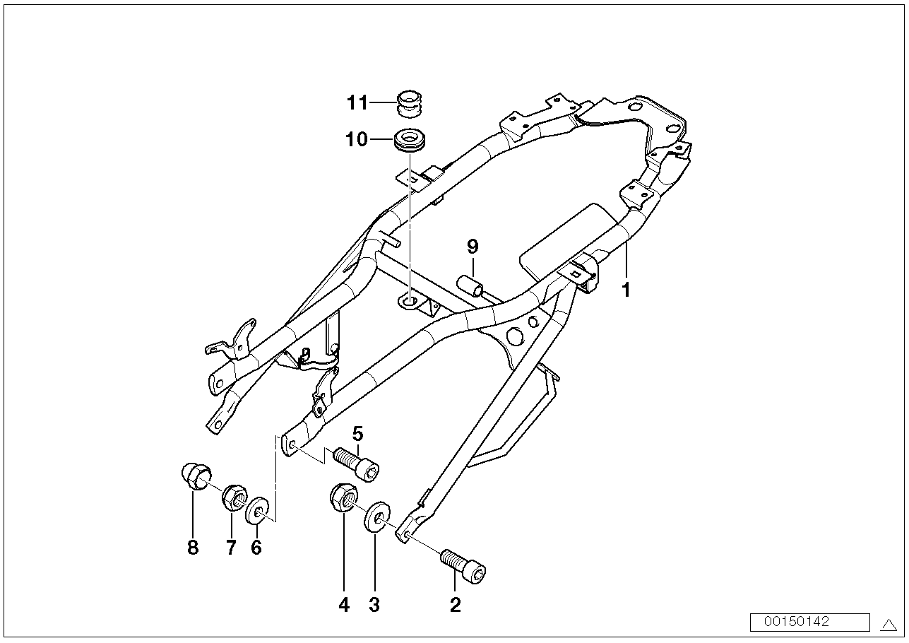 Rear frame