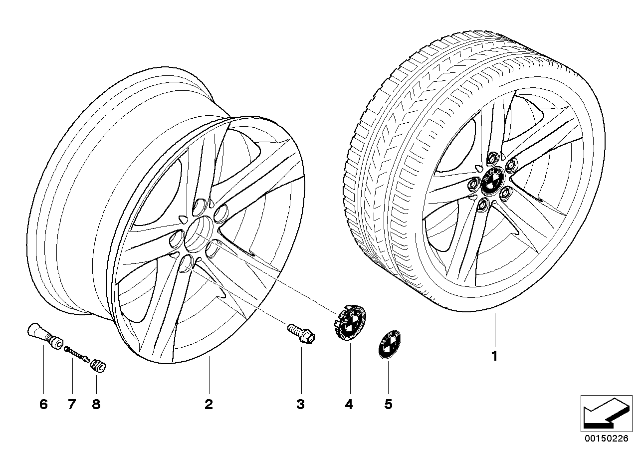 BMW LA wheel, star spoke 203