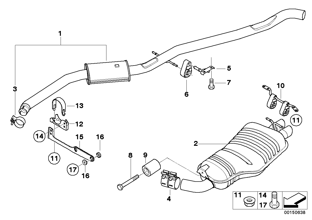 Abgasanlage hinten