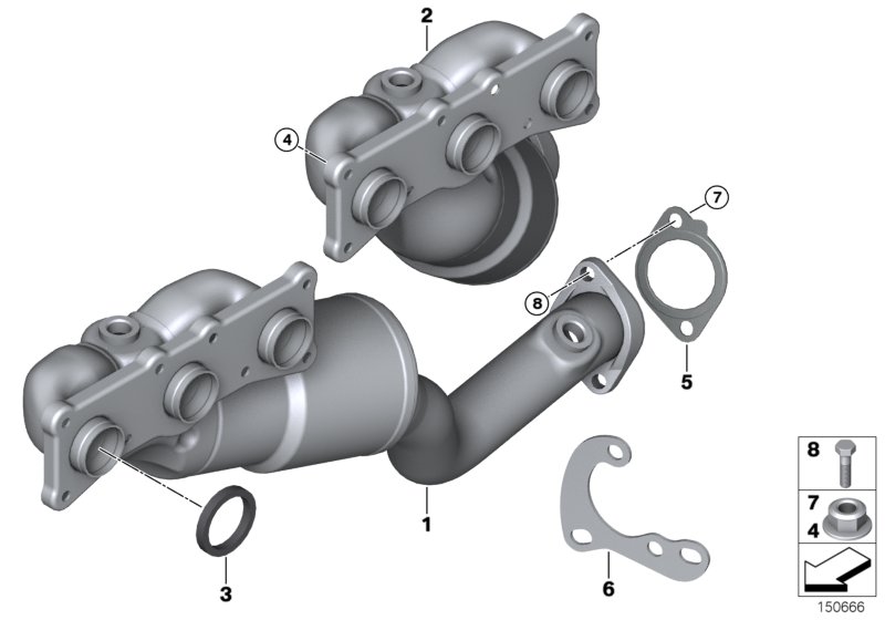 Exhaust manifold with catalyst