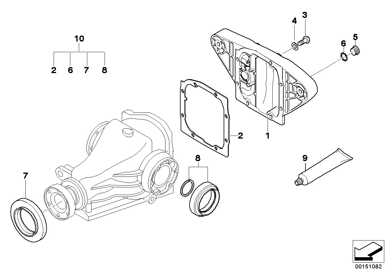 Final drive, gasket set