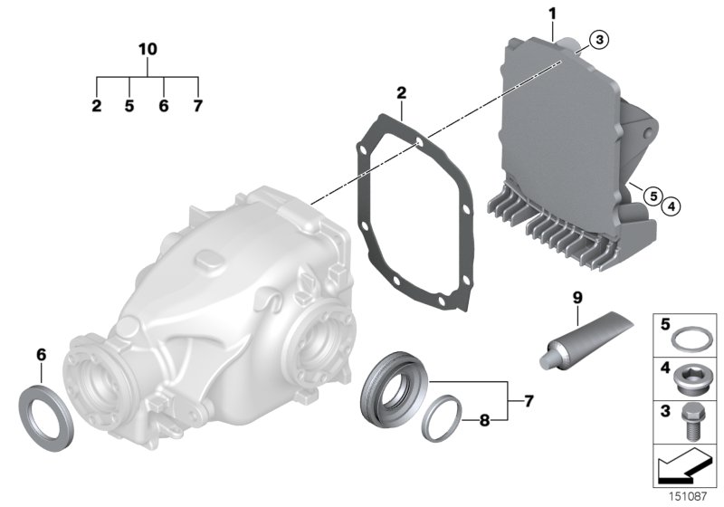 Final drive, gasket set