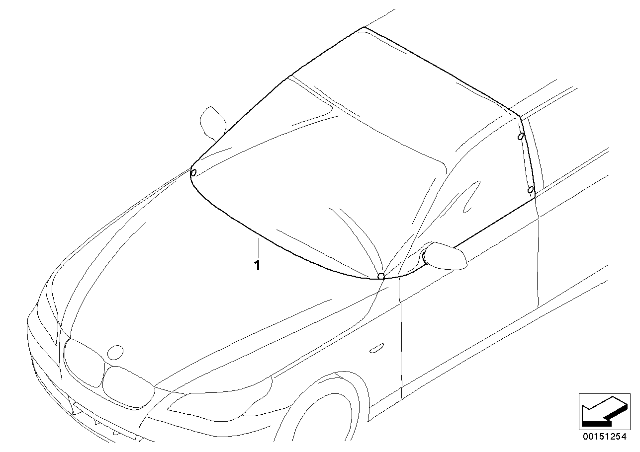 Täckkåpa vindruta/sidoruta