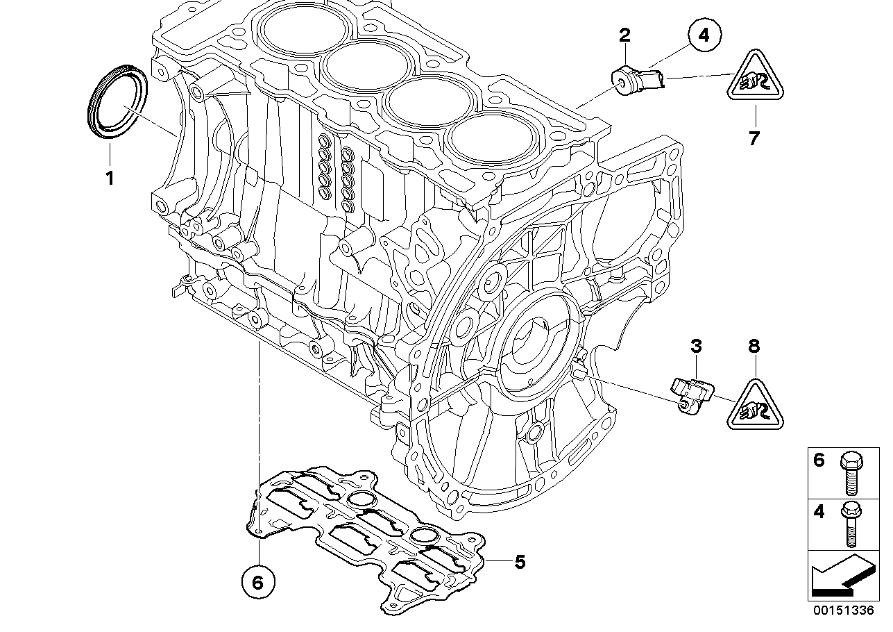 Bloco do motor/peças adicionais