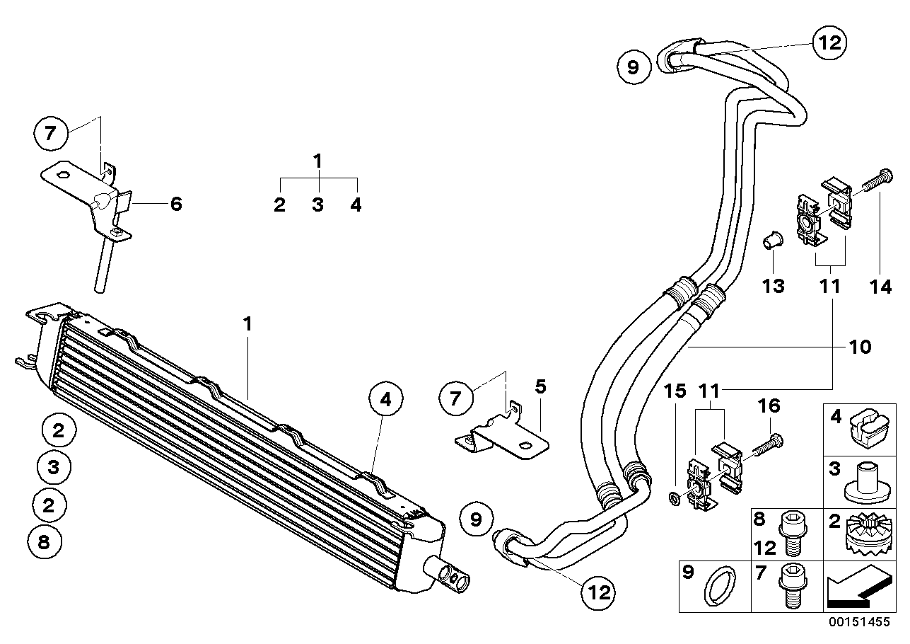 Engine oil cooler/oil cooler line