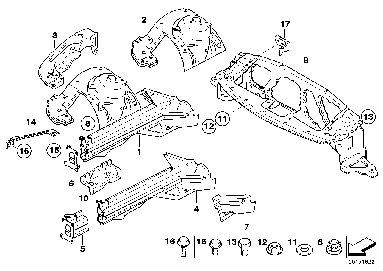 Wheelhouse/engine support