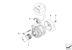 Generador, piezas adic. 120A Bosch
